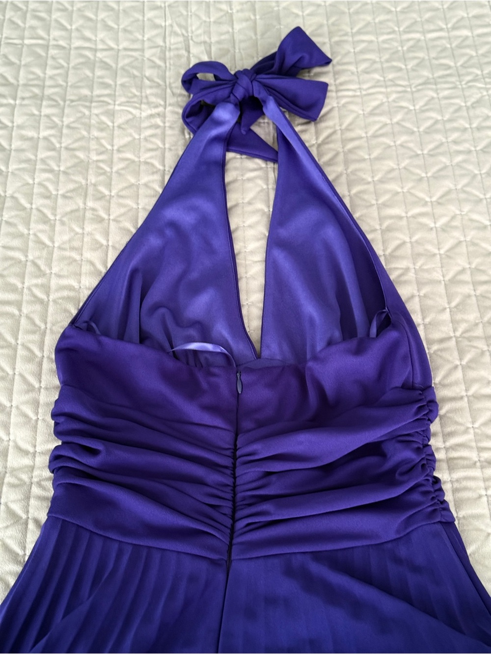 Vintage Caché Brilliant Purple Halter Dress | Y2K Elegant Evening Dress Size 4 - Picture 3 of 9